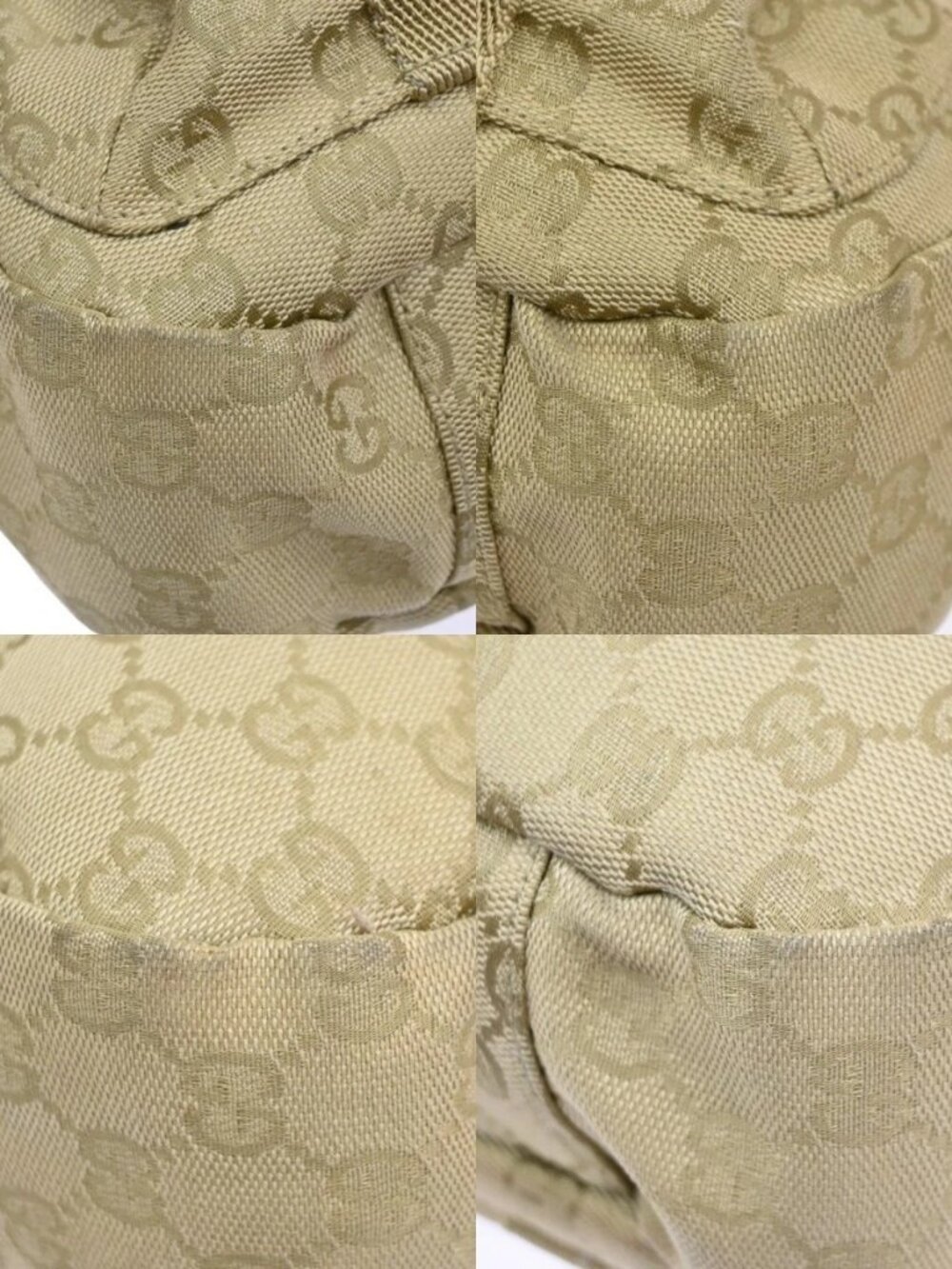 GUCCI Logo GG Pattern Shoulder Bag Canvas Leather Beige GHW Italy 34YJ134 - Picture 7 of 15